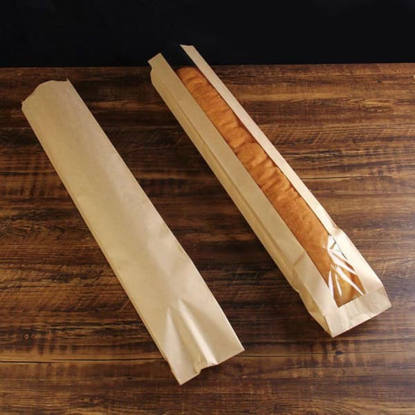 Kraftpapir brødposer 50 stk. Oljetette bakeposer