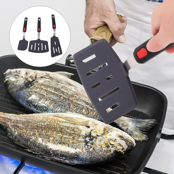 3 st silikonstekspade set återanvändbara non-stick gryt- och stekspadar