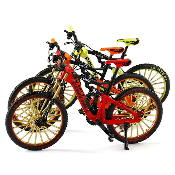 Sykkelmodell 1:10 Skala Alloy Downhill Mountain Bike Leke Bursdagsgave Red