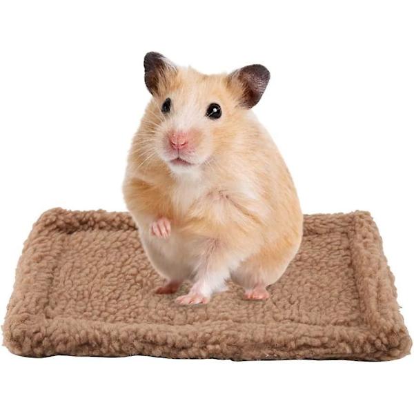Lille Grisebur Hamster Seng Rektangulær Hus Varmt Plys Tæppe Sovepude Kæledyr Pude