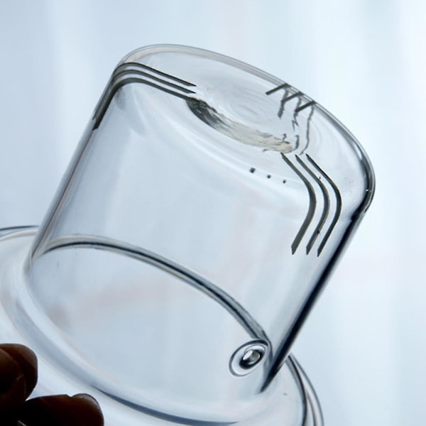 Lämpöä kestävä lasi teekannu Puinen kahva vedenkeitin läpinäkyvä