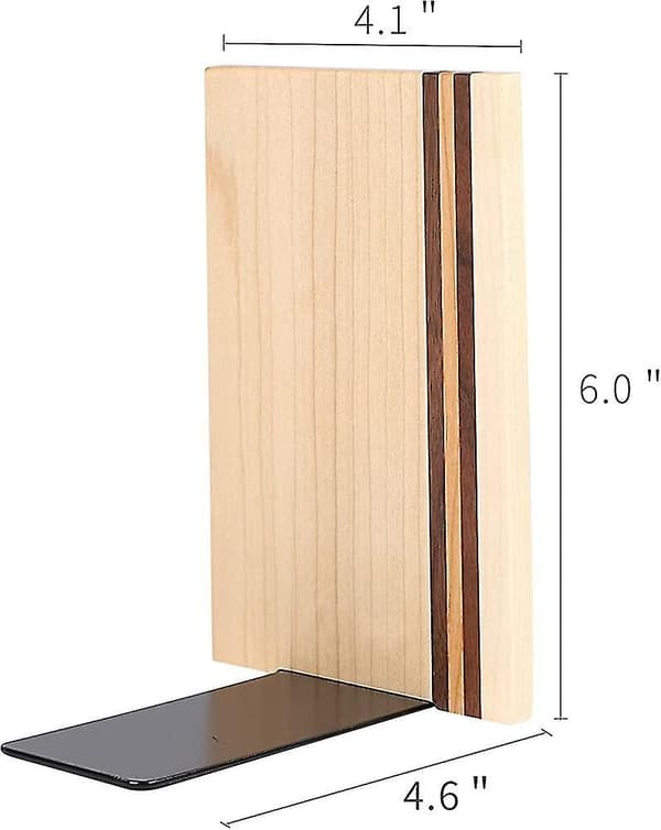 Bokstöd, trä Bokstöd, Dekorativa Bokhylla Bokstöd Tunga Bokstöd Present