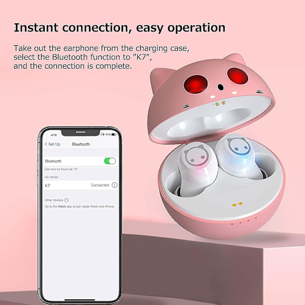 Bluetooth Ørepropper, Bluetooth 5.0 Trådløst Headset Opladningsboks Ipx5 Vandafvisende Headset