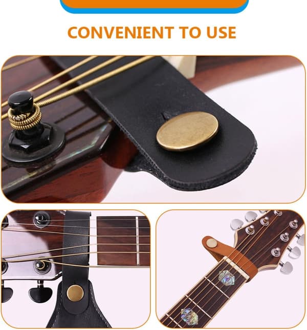 2 stk Gitarhode Reim Mikrofiber Feste Gitarhals Reim Solid Slitesterk Sikker Adapter for Musikere