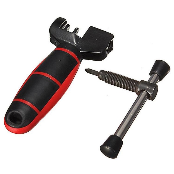 Terrengsykkelkjedestopper Kjedeslager Kjedefjerning Kjedeverktøy Sykkelreparasjonsverktøysett (1 stk, svart rød)