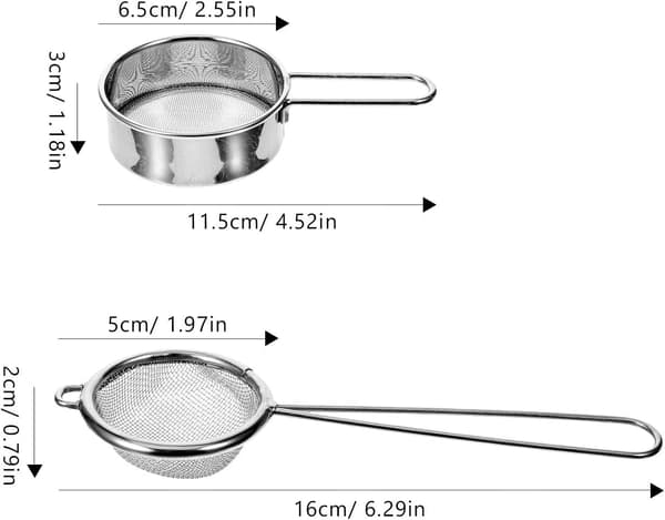 2 stk. Melsikt Bakestrainer Rund Rustfritt Stål Praktisk Solid Kjøkkenutstyr for Hjemmebaking