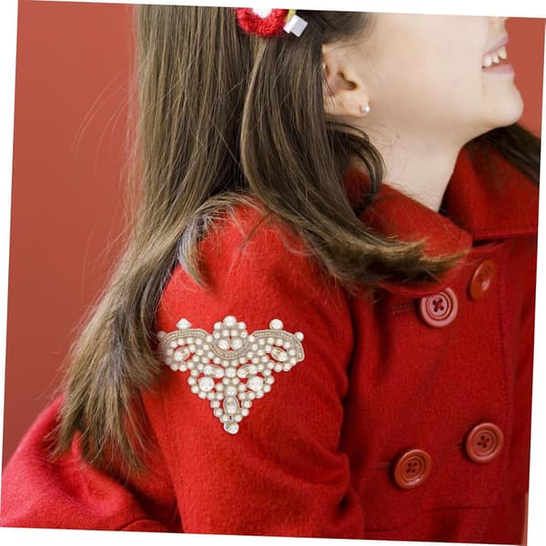 Perle sko blomster design patch perle sko blomster DIY dekorativ patch til charme elegant indretning