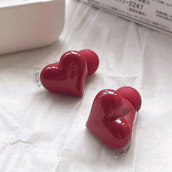 Nye Heartbuds Hjerteformede Trådløse Hodetelefoner for Jenter red