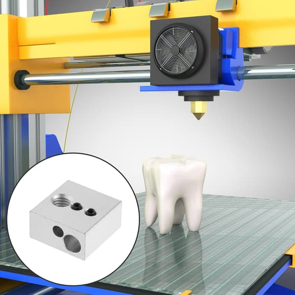 5 stk 3D-printer varmeblokker for MK7-kompatible ekstruder-varmeblokker i aluminium