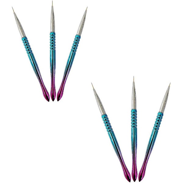 Nagelkonstborstar Gradient Färg Målningsborste Set