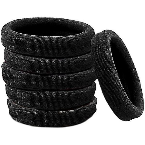 100 st Hårsnoddar Svarta Elastiska Hårsnoddar Bobbles