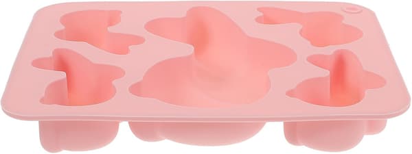 Rosa silikonkaninform påskehareform Non-Stick kake- og dessertbakeform