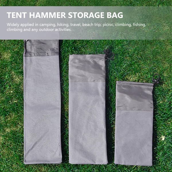 5 stk. små teltpluggposer for 18-20 cm plugger Bærbare campingteltpluggposer