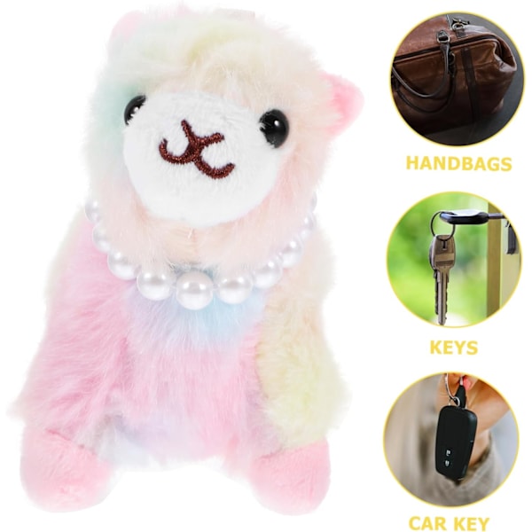 Alpaca Udstoppede Dyr Nøglering Vedhæng Plyslegetøj