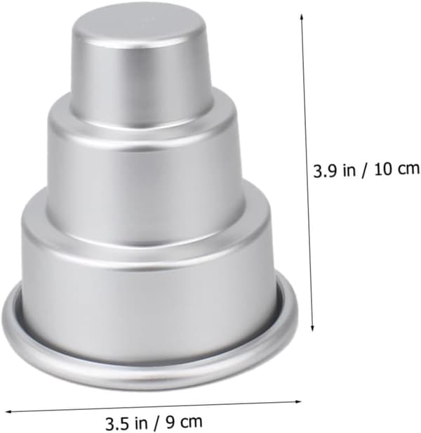4 stk. 3-lags kageforme Mini kageforme Aluminiumlegering Kreative bageforme