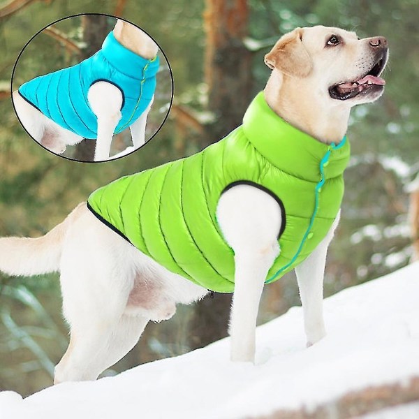 Varm Vinter Hund Kläder Väst Vändbar Jacka Vattentät