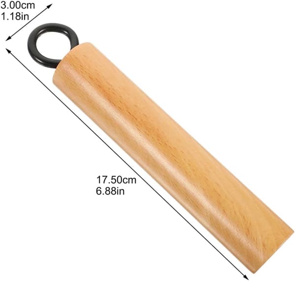 Avtakbart grytehåndtak med ergonomisk design, tre- og jernmateriale