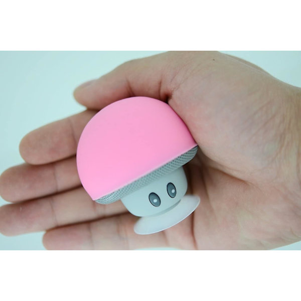 Mushroom Mini Trådløs Bærbar Bluetooth 4.1 Høyttalere Med Mikrofon For Smarttelefoner (Rosa)