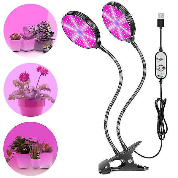30w Spireplantelampe Led Vækstlys 2 Hoveder Plantelampe