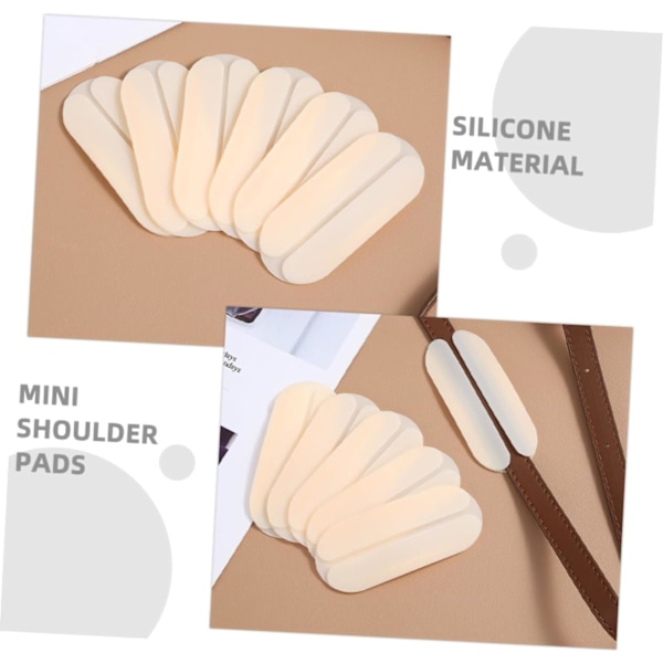 8 stk. Silikone Skulderpuder BH Stropper Puder Skridsikkert Design Komfortable