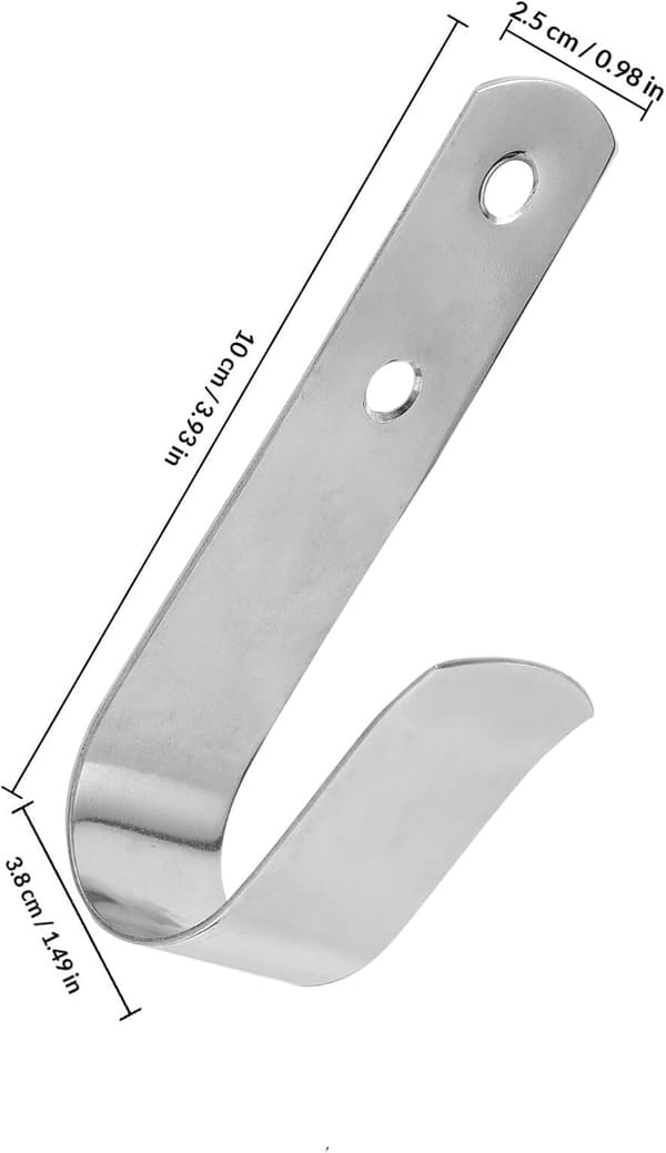 Bådvægkrog i rustfrit stål 107x25mm Multifunktionel Lille Krog