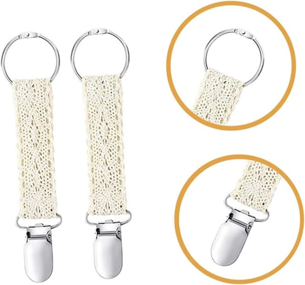 2 stk. blondehatteclips til rejser, kvinder, voksne, bærbare hatteclips til tasker, trøjer og sjaler