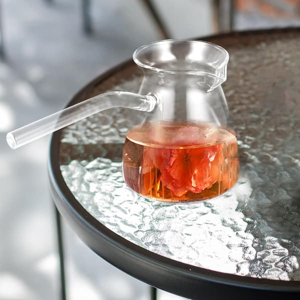 450 ml tekanne i glass med sidehåndtak for tehus og hotellbruk, solid og egnet