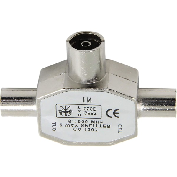 2-vejs Splitter TV Antenne Koaksial Stik, T/F Type Hun til Dobbelt Han Splitter, TV RF Koaksial Annonce