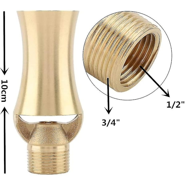 Brons Isfontän Kaskad Cedar Vattenfontän Munstycke Spray Justerbar Huvud Damm