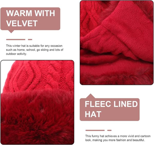 Dam utomhusmössa Varm vinterflickmössa Enkel vävd polyester Andas Skyddar huvudet