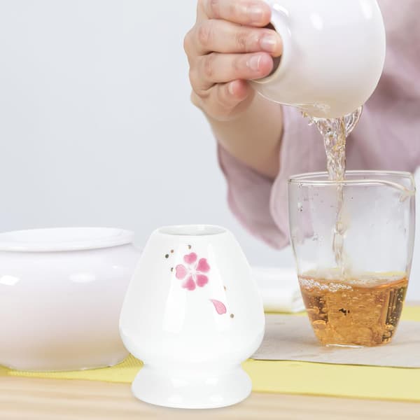 Keramisk Matcha Vispholder Glatt Overflate og Trygg Design, Japansk Stil Tesett Tilbehør
