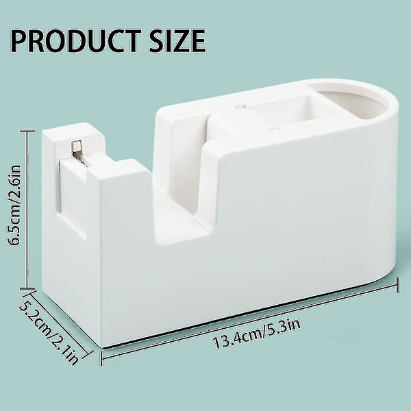 2-pack Tejpdispenser med Förvaring, Automatisk Klipphuvud, Scotch Tejp Hållare