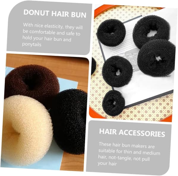 6 st Hårknutsformare Kvinnor Donut Hårknutsformare Lätt att använda för festbröllop