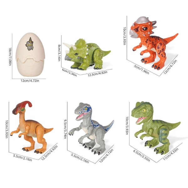 Påsk Dinosaurieägg Leksak LED Ljus Ljud Barn Barn