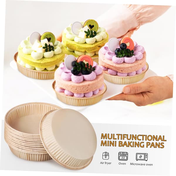 Engangs runde cupcakeforme, 4,3 papirbagekageform engangsbageform