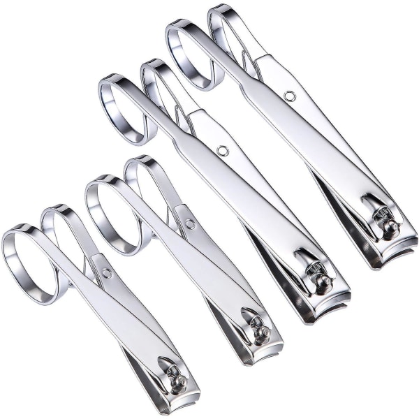 4 Pcs Grip Nail Clippers Fingernail Toenail Clipper Manicure Trimmer