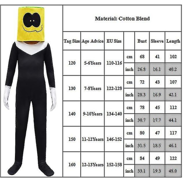 Friday Funkin 3d Antrekk Barn Pump Bodysuit Jumpsuit Maske Hansker Sett Fancy Up C 5-6 Years