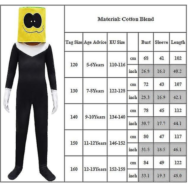 Friday Funkin 3D Outfit Børne Pump Bodysuit Jumpsuit Maske Handsker Sæt Fancy Up C 5-6 Years
