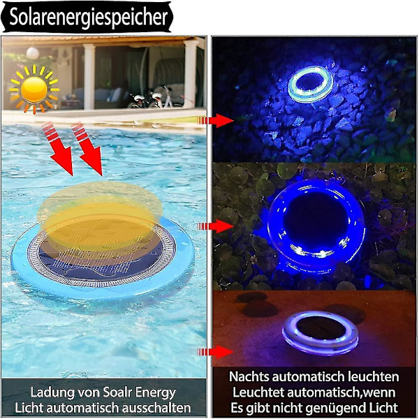 LED-nedsänkbar lampa IP68 Belysning Flerfärgad Undervattenlampor Vattentäta Badkarslampor Simning