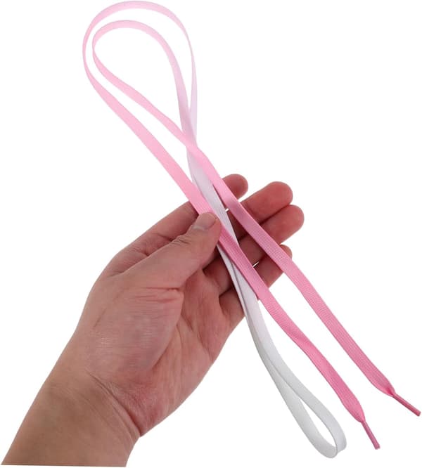Flettet skolisse i polyester, flate skolisser, lang erstatning for