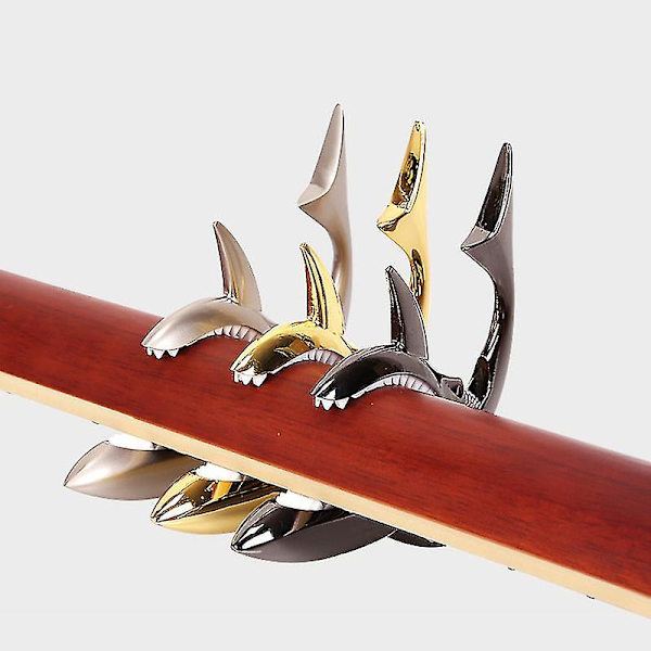 Gitar Capo i Sinklegering, Tre, Elektrisk Gitar, Ukulele Capo, Musikkinstrument, 1 stk, Gull