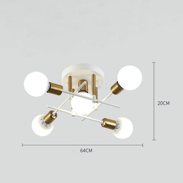 5-armet Nordisk Moderne Minimalistisk Stue Soverom Kontor