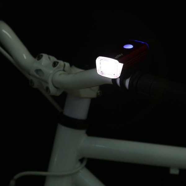 Bærbar sykkel LED vanntett USB-ladbare hodelys sikkerhet