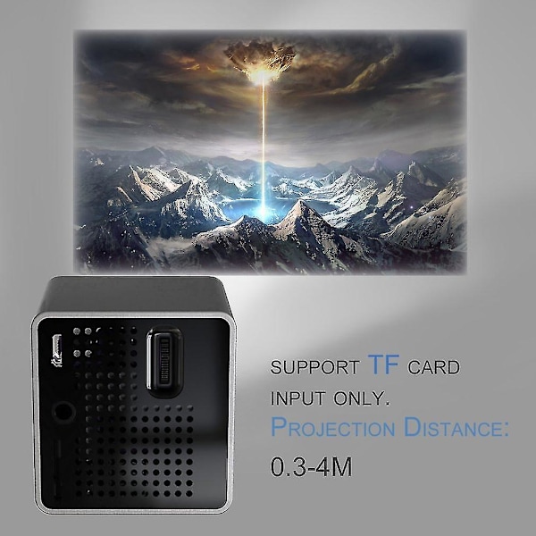 Mini 1080p Full HD LED-projektori Kannettava Kotiteatteri