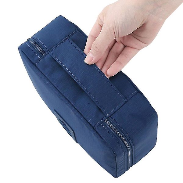 Enkel Toalettsäck i Nylon med Solid Färg och Dragkedja