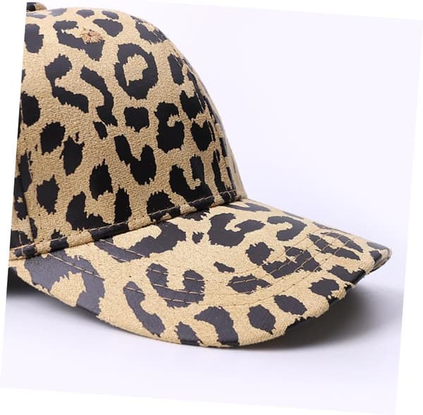Sommer Baseball Solhatt Leopardtrykk Tynn Bomull Unisex Utendørs Solhette for Kvinner Menn UV-beskyttelse Gul