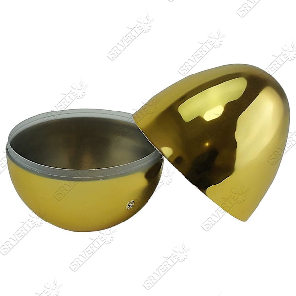 Stort Gyllene Återfyllningsbart Påskägg 1st Plast 10cmx7.4cm