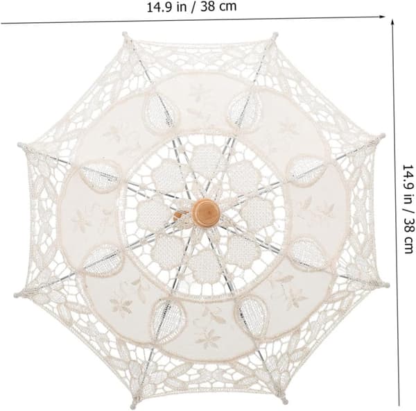 Spetsigt paraply parasoll för bröllopsfotografering Elegant spetspropp