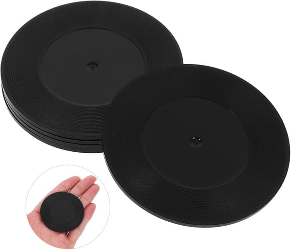 6 stk. vinylplate-underlegg for drinker med sklisikker bunn og bordbeskyttelse