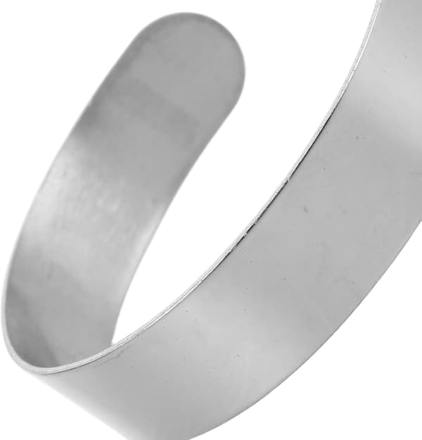 10 stk. armbåndsemner i rustfrit stål med justerbart åbent design